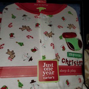NIP Carter's Just One Year  My first Christmas Sleep and Play size 3-6 months